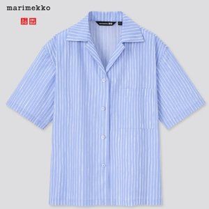 UNIQLO X MARIMEKKO Cotton Open Collar Short-sleeve Shirt